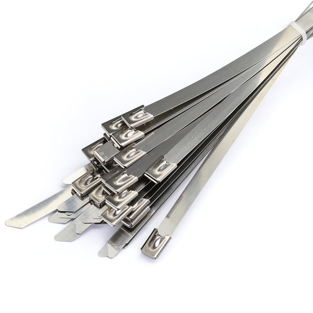 MgcTolBox Stainless Steel Cable Ties Long 800x7.9mm, Metal Cable Ties | 20 Pieces