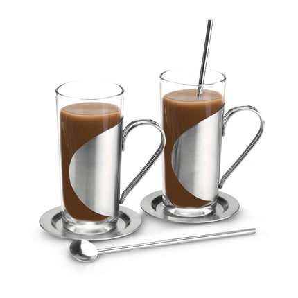 Gift set Lumumba (12 pieces) including rum, chocolate, glasses, coasters, drinking straw spoon for Christmas, New Year's Eve, birthday