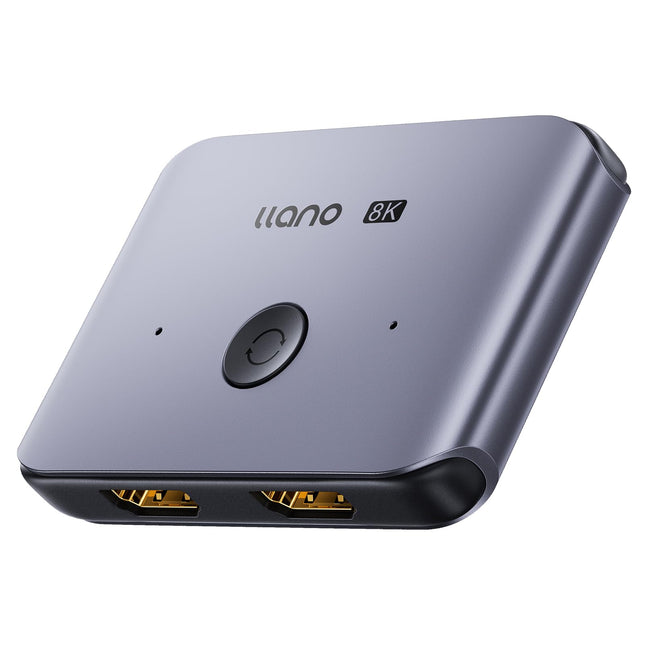 Llano HDMI-lüliti, 8K HDMI2.1 kahesuunaline lüliti jaotur, toetab 8K@60Hz 4K@120Hz HD2.3, alumiiniumist HDMI-lüliti valija PS4/PS5 Xboxi, Roku Apple TV Fire Sticki jaoks