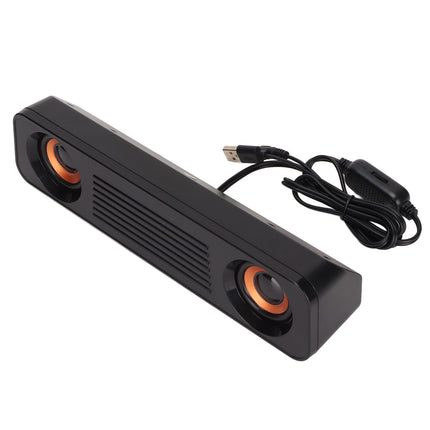 KIMISS juhtmega heliriba subwooferiga, ABS, juhtmega kõlar, HiFi stereo subwoofer, USB toide, 3,5 mm pistik, kaasaskantav pikk