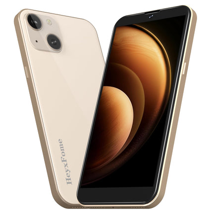 HeyxFome H3 Mobile Phone Without Contract Android 10, 2GB+16GB/256GB SD, Quad Core 6.0 inch, 3000mAh Battery, 8MP+5MP Camera, 4G Dual SIM Smartphone Without Contract Cheap Simlock-Free, GPS, DE (Gold)