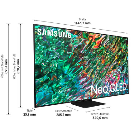 Samsung Neo QLED 4K QN90B 65-tolline teler (GQ65QN90BATXZG, Saksa mudel), Quantum HDR 2000, Neo Quantum 4K protsessor, Dolby Atmos, nutiteler [2022]