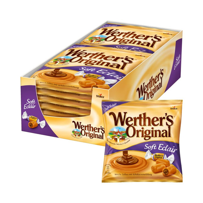 Werther's Original Soft Eclair – 15 x 180g – Soft cream toffees with delicious chocolate cream filling