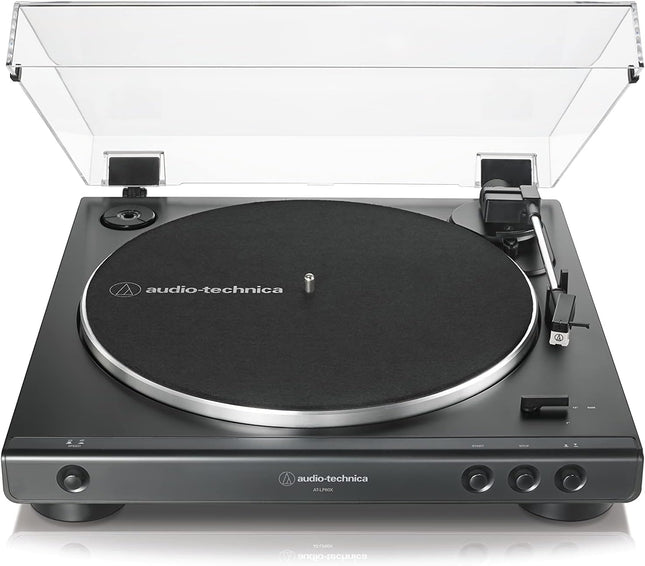 Audio-Technica LP60X täisautomaatne rihmülekandega stereo plaadimängija, must