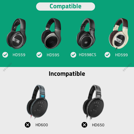 GEEKRIA kõrvaklapiümbris HD 599, HD 598 SE, HD 595, Sennheiser HD 559, HD 558, HD 555, HD 518, HD 515 kõrvaklappidele, kaitsev kott peakomplektiümbrisele (PU)