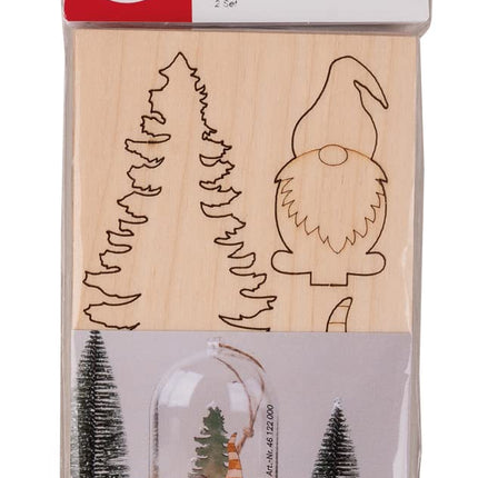 Rayher puidust talvepäkapiku kujuke, naturaalne, kõrgus 8,4 cm, läbimõõt 6 cm, 2 komplekti pakis, lasertöödeldud puidust, FSC-sertifitseeritud, jõulukaunistus, 46672505