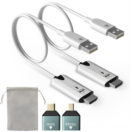 PChero traadita HDMI saatja ja vastuvõtja, 5G 1080P traadita HDMI 50M raadioülekanne, ühenda ja mängi, voogesitab heli/videot/faili arvutist/sülearvutist/kaamerast monitori/projektorisse/telerisse