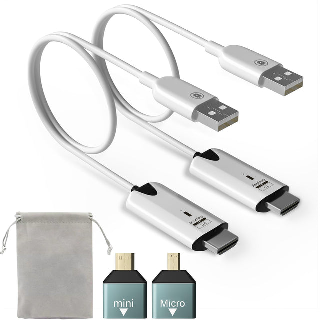 PChero traadita HDMI saatja ja vastuvõtja, 5G 1080P traadita HDMI 50M raadioülekanne, ühenda ja mängi, voogesitab heli/videot/faili arvutist/sülearvutist/kaamerast monitori/projektorisse/telerisse