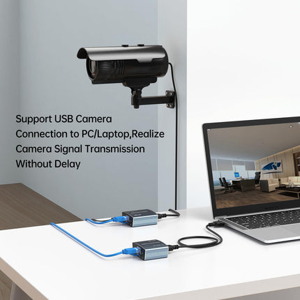 MT-VIKI USB-pikendus RJ45 Ethernet 100m USB üle RJ45 Etherneti Cat6/Cat5/Cat5e pikendus saatja ja vastuvõtja LAN-pikendus 480mbps hõbedane