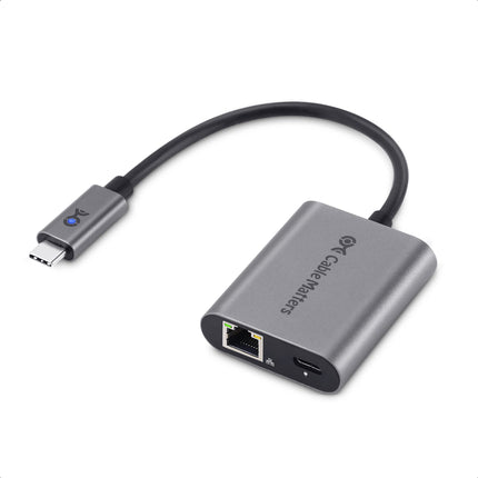 Cable Matters USB C Ethernet Adapter 2.5Gb with 100W charging function, 2.5G USB C LAN Adapter (2.5 GBit/s Ethernet Port) - Compatible with MacBook Pro, iPad Pro, XPS, Microsoft Surface Pro
