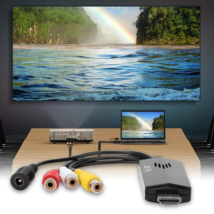 Bewinner1 HDMI-AV-muundur, komposiitvideomuundur RCA-kaablite ja telerite/VHS-i/VCR-i/DVD-salvestite vahel, mees-naismuundur CVBS-i komposiit-RCA-video jaoks