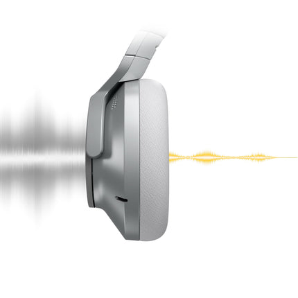Technics EAH-A800E-S Bluetooth headphones, over-ear with noise cancelling and microphone, easy connection, foldable, silver