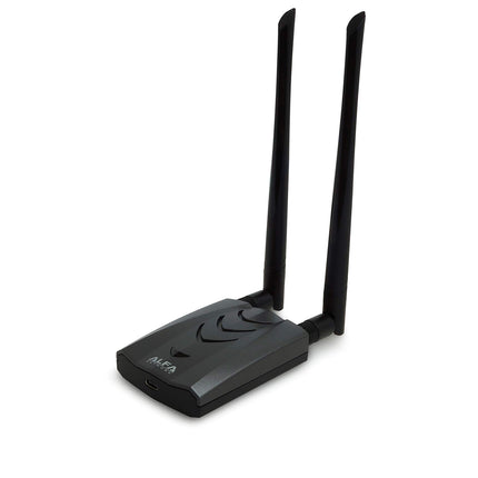 ALFA NETWORK C-tüüpi WiFi USB, pika levialaga kahesageduslik AC1200 traadita USB WiFi-adapter 2x 5DBI välise antenniga - 2.4GHz 300Mbps / 5GHz 867Mbps