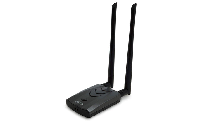 ALFA NETWORK Type-C WiFi USB, Long-Range Dual-Band AC1200 Wireless USB Wi-Fi Adapter with 2x 5DBI External Antennas - 2.4GHz 300Mbps / 5GHz 867Mbps