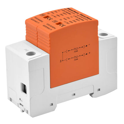Hescheni ülepingekaitseseade, LYD1-C40/385, 2P 385V 20KA, tulekindel, madalpingekaitsega, 35 mm DIN-rööpale kinnitatav