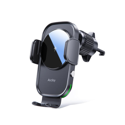 Auckly 15W autotelefoni hoidik laadimisfunktsiooniga, [270° automaatne kinnitus], Qi induktiivne laadimisjaam auto juhtmevaba laadija, autolaadija iPhone 12 13 14 15 16 seeriale ja Samsungile, kiirlaadimine