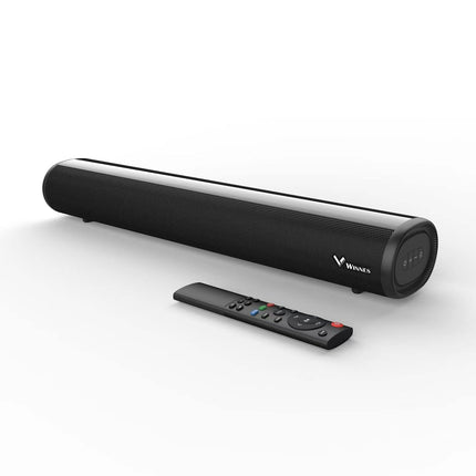 TKMARS Mini Soundbar for TVs with Subwoofer, 10 Meter Wireless Connection Range, 3 Equalizer Modes, Small for Optical/Auxiliary/USB Connection/Bluetooth/Aux/HDIM