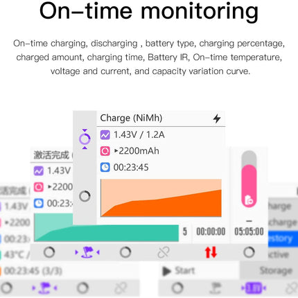 ISDT C4 EVO intelligentne kiire akulaadija, IPS LCD-ekraaniga universaalne laadija C-tüüpi QC3.0 väljundiga, majapidamisakulaadija tsüklilise laadimise ja tühjenemise funktsiooniga