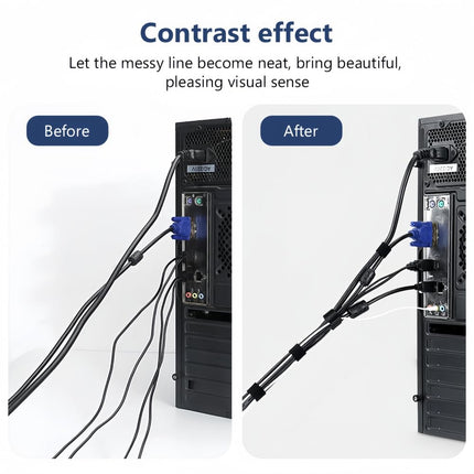 Hook and Loop Cable Ties, Reusable, Cuttable, 10 m, Adjustable Fastening Cable Ties, Hook and Loop Securing Strap for Cable Management, Cable Organizer, 2.5 cm Wide
