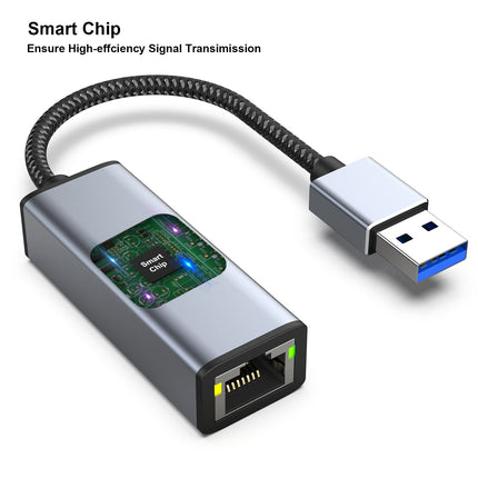 BENFEI USB Etherneti adapter 1000Mbps, 2 pakki USB-RJ45 gigabitise Etherneti LAN-võrguadapterit, mis ühildub MacBook Surface Pro sülearvutiga, millel on Windows 11/10/8.1/8/7/XP/Vista ja Mac OS