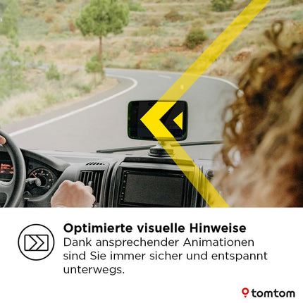 TomTom Camper Navi GO Camper Max 2. põlvkond (7-tolline ekraan, matkaautode ja haagissuvilate huvipunktid, uuendused WiFi kaudu, TomTom Traffic, sõidukiprofiilide salvestamine, maailmakaardid, keskkonnatsoonide vältimine)