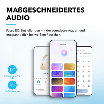 Soundcore by Anker Q20i juhtmevabad Bluetooth-kõrvaklapid hübriidse aktiivse mürasummutusega, 40-tunnine mänguaeg ANC-režiimis, kõrglahutusega heli, sügav bass, kohandamine rakenduse kaudu (sinine)