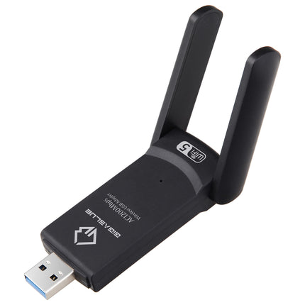 GigaBlue Ultra 1200Mbps W-LAN 2.4 &amp; 5 GHz USB 3.0 WiFi Dual Band Adapter 5GHz+2.4GHz 2x5 dBi High Speed ​​802.11ac Wireless Network Adapter WiFi Receiver for Windows/Mac OS/Linux