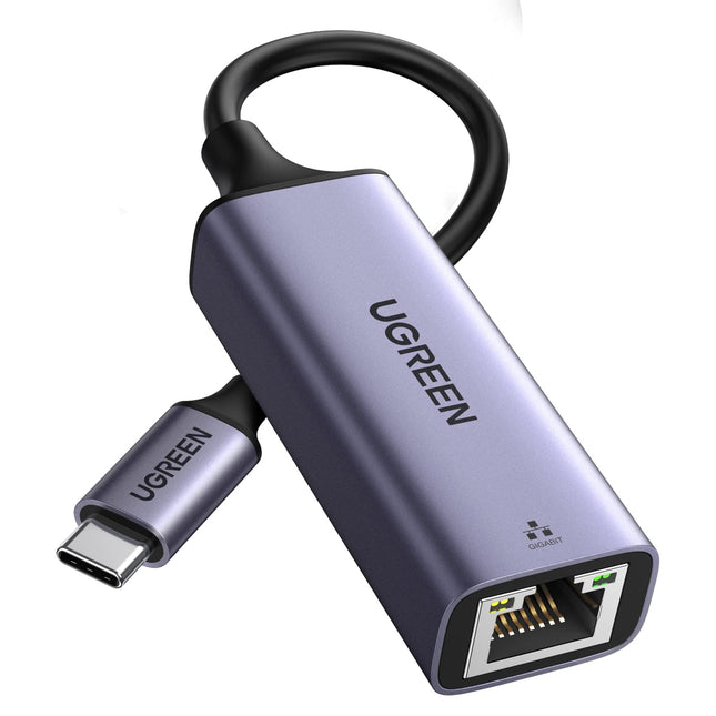 UGREEN USB C Ethernet Adapter 1000Mbps, Thunderbolt USB C LAN Adapter Network Adapter Compatible with iPhone 16, iPad Pro/Air, MacBook Pro/Air, Galaxy S25, Steam Deck (Gray)