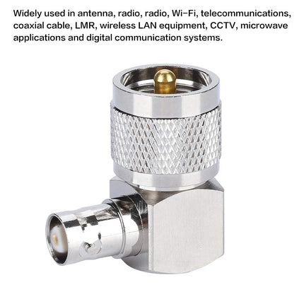 Tosuny CB-raadio adapter, UHF PL-259 isas-BNC emas RF koaksiaaladapter, sobib antennile, raadiole, koaksiaalkaablile, LMR-ile, traadita kohtvõrgu seadmetele, videovalvele jne.