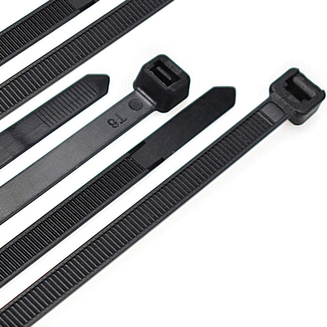 Heavy Duty 66cm Strong Large Black Cable Ties with 90.7kg Tensile Strength, 50 Pack, Long Lasting Nylon Cable Ties, Indoor/Outdoor, UV Resistant, High Quality Cable Ties