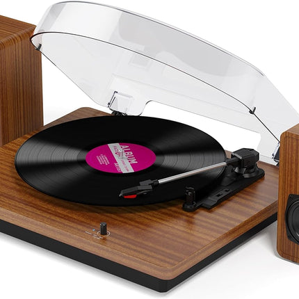 Bluetoothi ​​vinüülplaadimängija stereoluidsprekeride ja USB-ga, RCA-mängija ühendus, kodumeelelahutuse jaoks mõeldud fono-grammofoon
