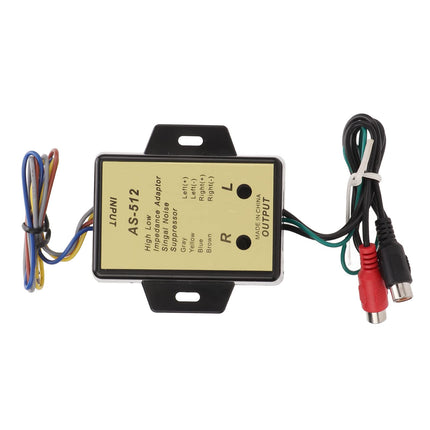 Audio System Output Converter 2-Channel Line High Low Level Converter 2-Channel Line High Low Impedance Adapter Audio Speaker Level Output Converter