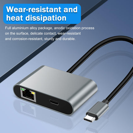 4-in-1 USB C to Ethernet Adapter, Wowfast USB C to RJ45 Ethernet 1000 Mbps for Chromecast TV/Stick, Phone, Mac-Book Air, Mac-Book Pro &amp; Windows