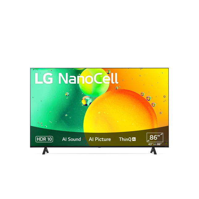 LG 86NANO756QA televiisor 218 cm (86-tolline) NanoCell-teler (aktiivne HDR, 120 Hz, nutiteler) [mudeliaasta 2022]