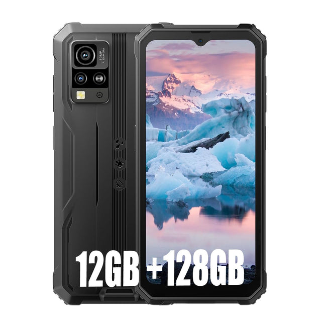 Blackview BV4800 PRO õuemobiiltelefon, 5180mAh, 12GB+128GB/2TB (2025), lepinguta nutitelefon, 6.56" 90Hz, IP69K veekindel, ehitusplatsi telefon, 5MP+13MP/kaks 4G/OTG/GPS/NFC/sõrmejäljelugeja (must)
