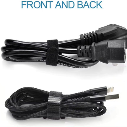 Reusable Cable Ties, Reusable Cable Ties, Black Cable Ties, Cable Ties for Organizing Cables, PC Cable Management and Desk Organization, 100 Pack