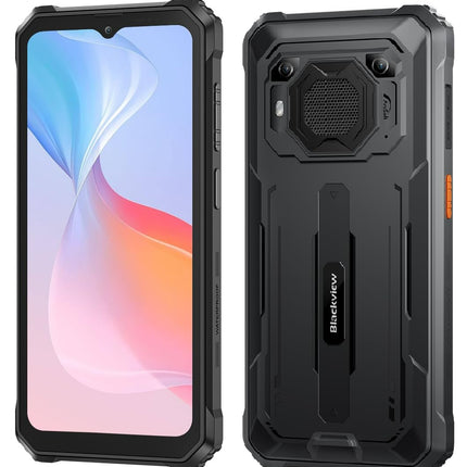 Blackview lepinguta õuemobiiltelefon BV6200 PRO, 13000mAh aku, 8GB+128GB (1TB laiendusvõimalus), 6,56'' HD+, ArcSoft® 13MP+8MP, Android 13 DUAL SIM IP68 MIL-STD-810H veekindel nutitelefon, must