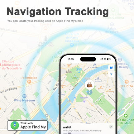 LONGTOO nutika rahakoti jälgija (2 tk), Bluetoothi ​​kadumisvastane õhuke rahakotiotsija, laetav pikamaaotsija, esemete leidja, sobib iPhone'ile (iOS), Apple Find My