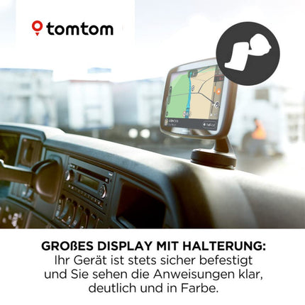 TomTom Truck Navigation Device GO Professional 520 (5-inch, points of interest and routes for trucks, traffic jam avoidance with TomTom Traffic, European map updates, updates via Wi-Fi, high-quality mount)