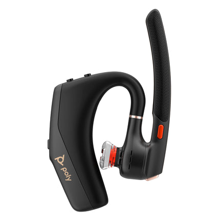 Poly Voyager Legend 50-M UC Bluetooth peakomplekt – NoiseBlockAI, WindSmart, nutikas andur, 10-tunnine aku tööiga, mürasummutus, laadimisümbris, must