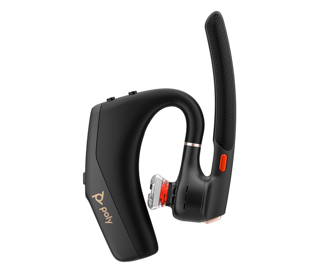 Poly Voyager Legend 50-M UC Bluetooth peakomplekt – NoiseBlockAI, WindSmart, nutikas andur, 10-tunnine aku tööiga, mürasummutus, laadimisümbris, must