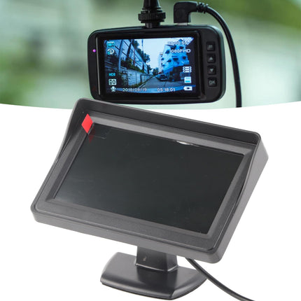 4.3-inch TFT Display Car Monitor with Sun Visor, Rear View Monitor, Color LCD Display, Backup Camera, Waterproof Car Monitor for Car, SUV, Van, Truck, Black