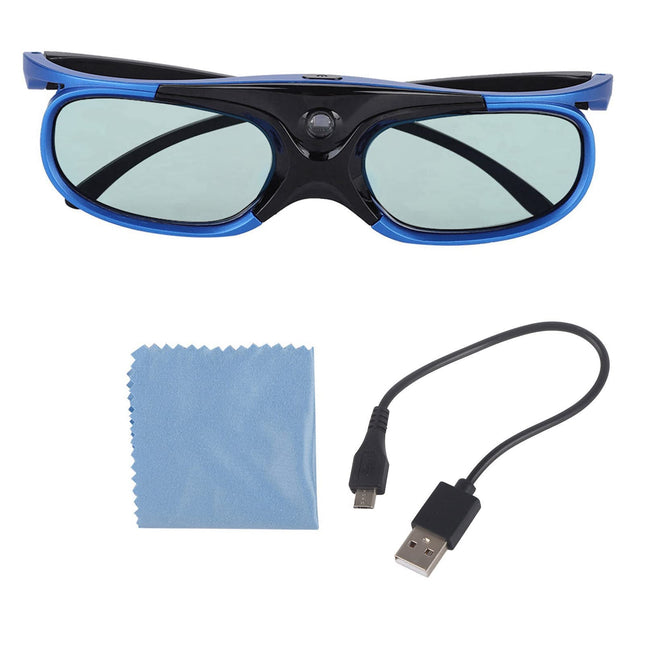 Zunate universaalsed aktiivsed 3D-katikuprillid DLP-Link 3D-projektoritele, laetavad 3D-prillid, 1080P originaallääts suure läbipaistvusega, 178° lai vaatenurk