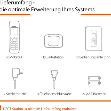 Gigaset AS690HX - DECT-telefonitoru laadimisalusega - Fritzboxiga ühilduv - kvaliteetne juhtmeta telefon ruuteritele ja DECT-baasjaamadele - suure kontrastsusega ekraan, must [saksakeelne versioon] [ilma baasjaamata]