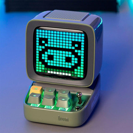 Divoom Ditoo Pixel Art LED kaasaskantav Bluetooth kõlar, 256 programmeeritavat LED-paneeli peovalgustusega, nutikas digitaalne lauakell, mängumuusikakarp, mis toetab TF-kaarti ja raadiot