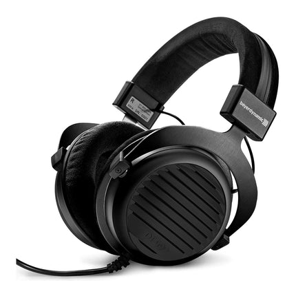 beyerdynamic DT 990 mustad eriväljaande 250 oomised kõrvapealsed stereokõrvaklapid. Avatud disainiga, juhtmega, tipptasemel, stereosüsteemidele.
