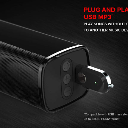 CREATIVE Stage 2.1 kanaliga heliriba subwooferiga teleri, arvuti ja ülilaiekraanide jaoks, Bluetooth/optiline sisend/TV ARC/AUX sisend, kaugjuhtimispult ja seinakinnituskomplekt, must