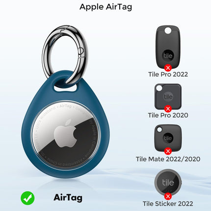 UNBREAKcable AirTag ripats, 4 AirTag võtmehoidja kaitseümbris, AirTag silikoonist kriimustuskindel TPU ümbris, võtmehoidja ümbris võtmetele, kotile ja koerale