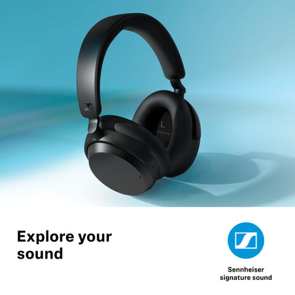 Sennheiser ACCENTUM juhtmevabad Bluetooth-kõrvaklapid – 50 tundi aku tööiga, kvaliteetne heli, hübriidne ANC-tehnoloogia terveks päevaks, mustad