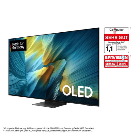 Samsung OLED S95F 65-tolline (163 cm) 4K peegeldusvaba UHD-teler, NQ4 AI Gen3 protsessor, OLED HDR Pro, mängukeskus, Motion Xcelerator 165Hz, 4K ülesskaleerimine, Dolby Atmos, Samsung Vision AI nutiteler (2025)